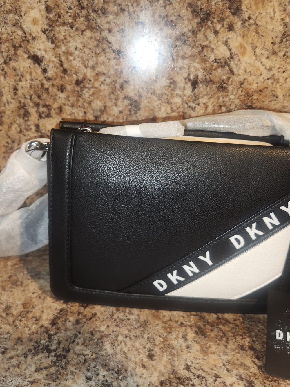 DKNY Black & White Crossbody Bag